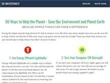 Tablet Screenshot of 50waystohelp.com